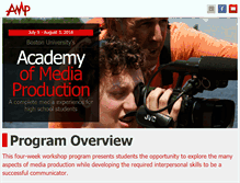 Tablet Screenshot of academyofmediaproduction.com
